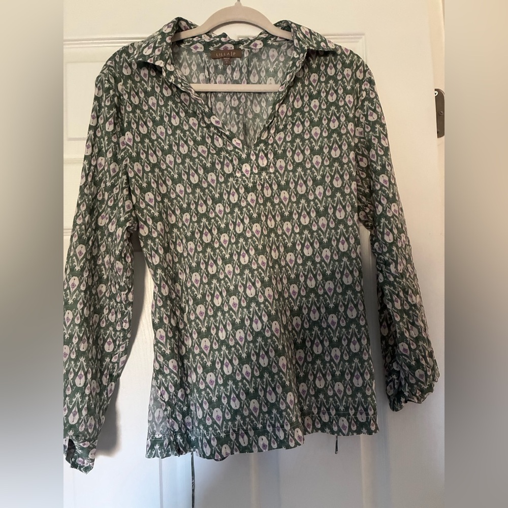 Lilla P Green and Pink Patterned Blouse💚🩷